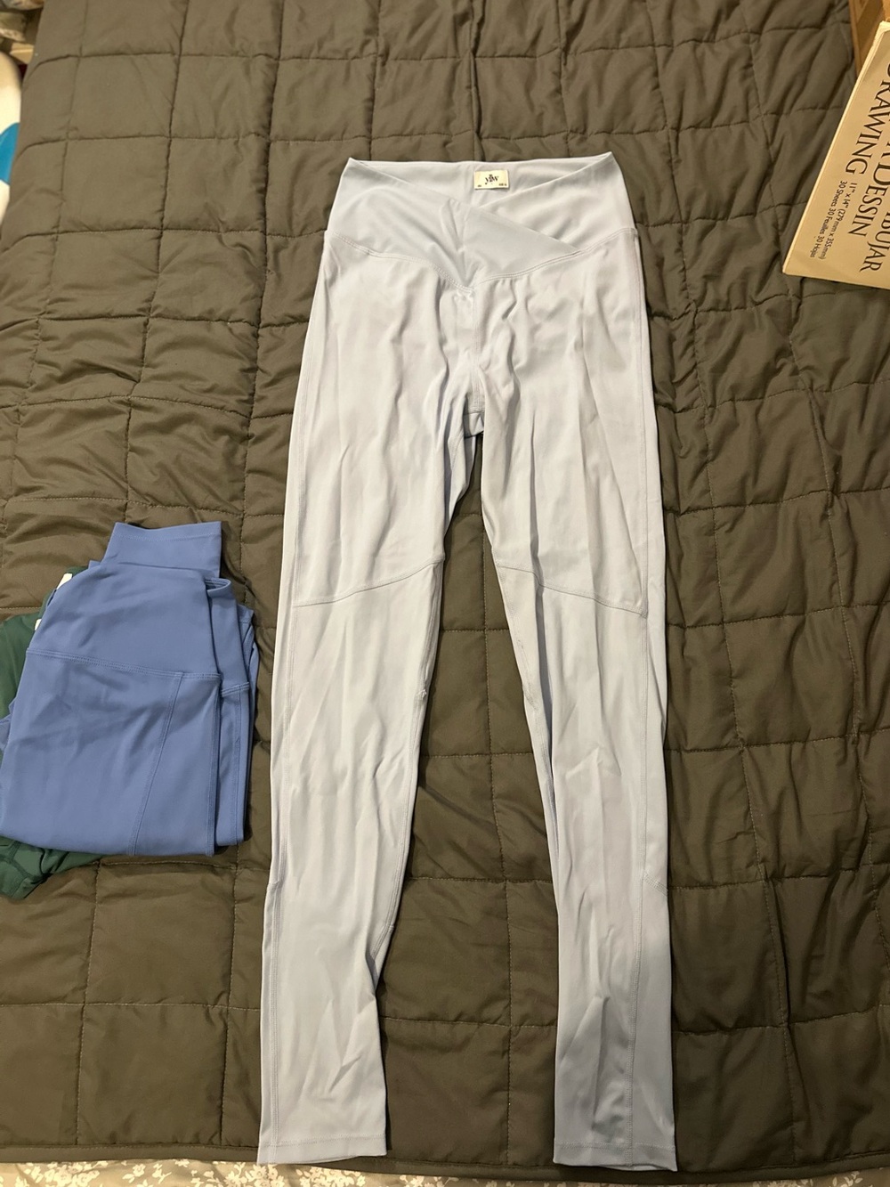 Light Blue Yellow The Label Leggings